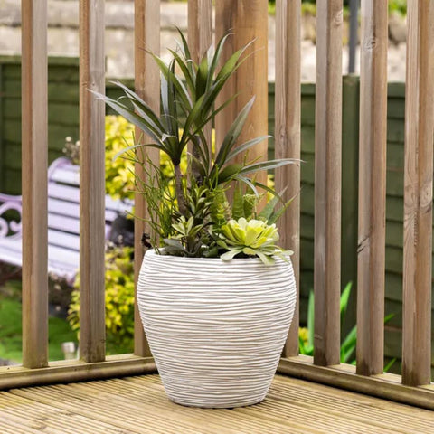 Faux Agave Plant in Grey Pot