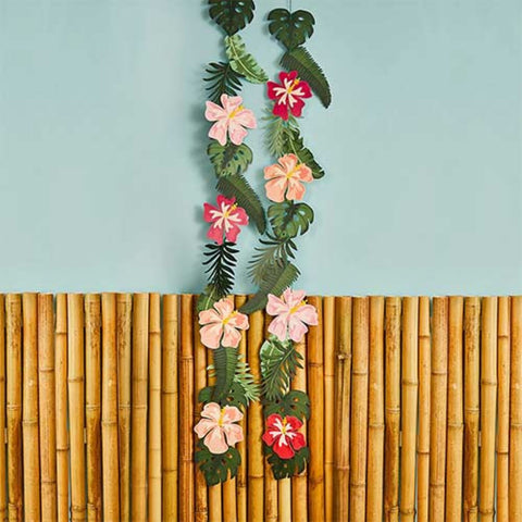 Pack of 2 - Tropical Leaves Hanging Garland Decoration