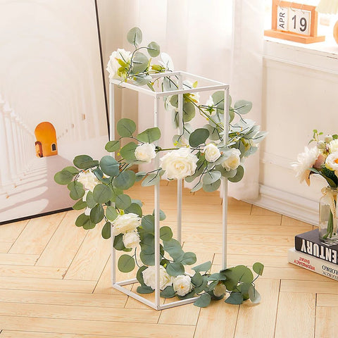 Artificial Rose & Eucalyptus Garland - 185cm