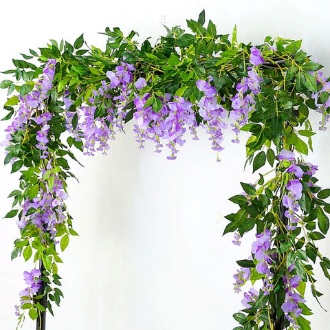 2M - Purple Artificial Wisteria Garlands