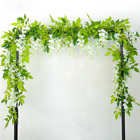 2M - White Artificial Wisteria Garlands