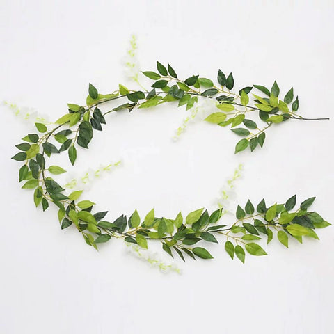 2M - White Artificial Wisteria Garlands