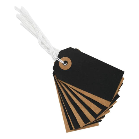 Pack of 20 - Kraft & White / Black Traditional Gift Tags