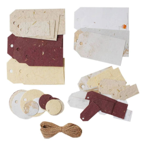 Pack of 52 - Natural Tags with Jute Yarn