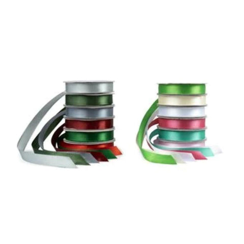 12 Pack - Assorted Satin Ribbons 10mm x 2m