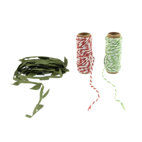 Red and Green Christmas Gift Tag Set