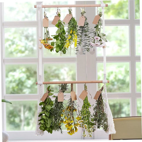 2-Tier Herb Drying Rack - Bohemian Style