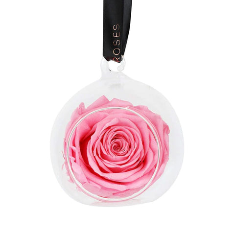 Elegant Pink Eternal Rose Bauble