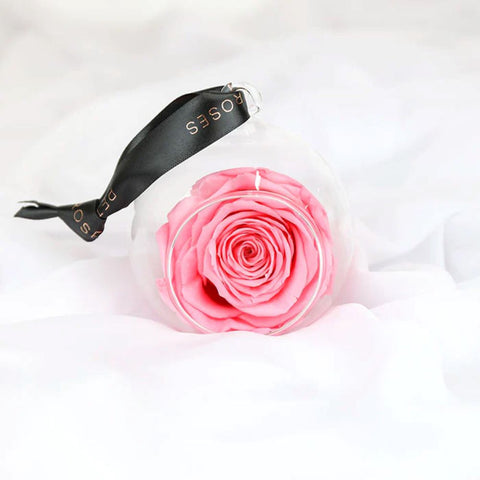 Elegant Pink Eternal Rose Bauble