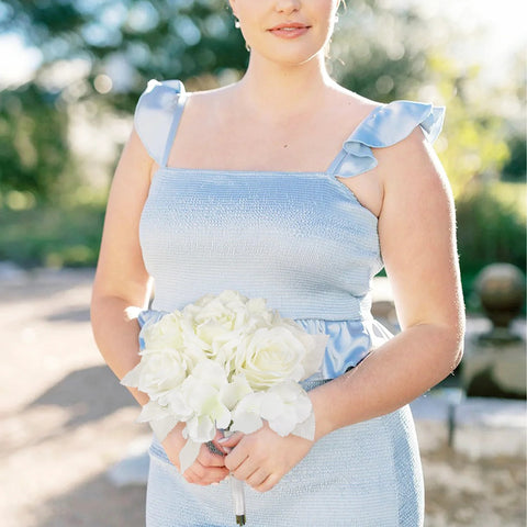 Pure White Bridesmaid Bouquet