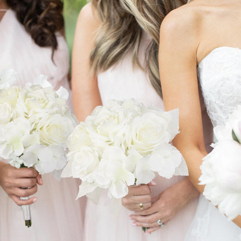 Pure White Bridesmaid Bouquet