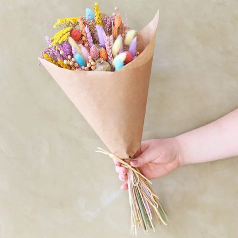 Bright Pastels Dried Flower Bouquet