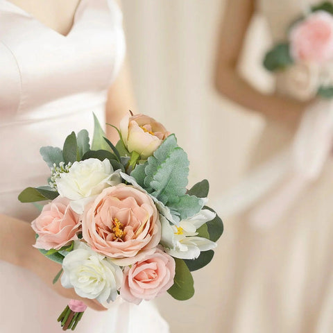 Blush Pink & White Bridesmaid Bouquet