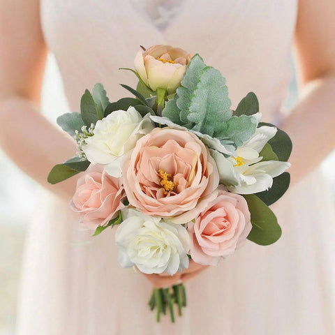 Blush Pink & White Bridesmaid Bouquet